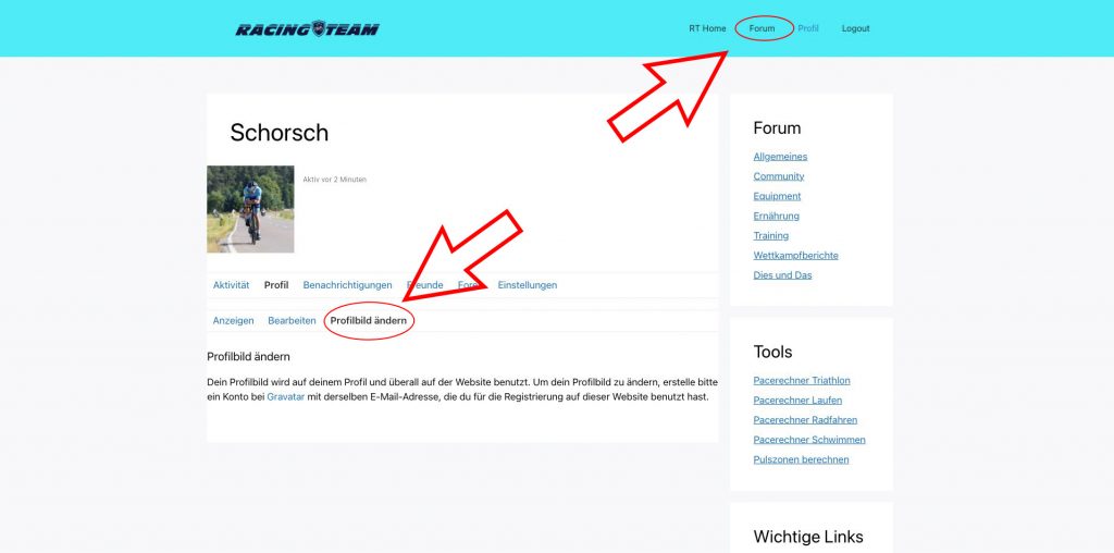 Profil und Forum-Erklaerung